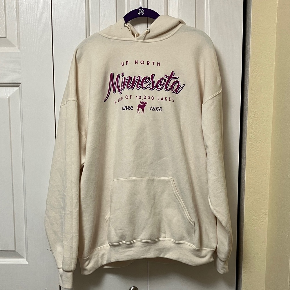 Jerzees Off-White Minnesota Graphic Hoodie